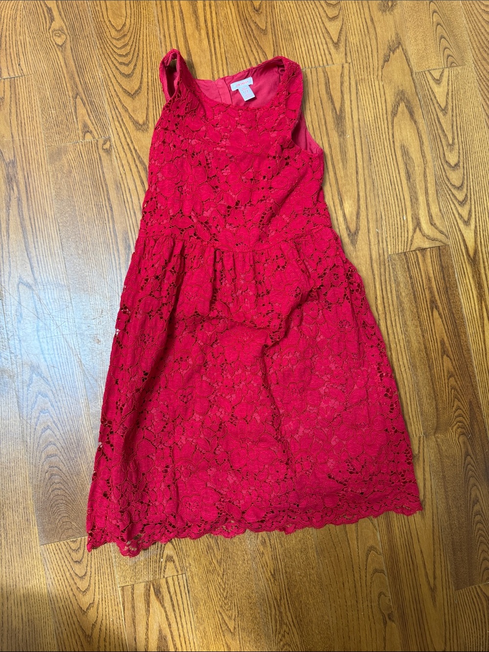 Joe Fresh Red Lace Sleeveless Party Dress